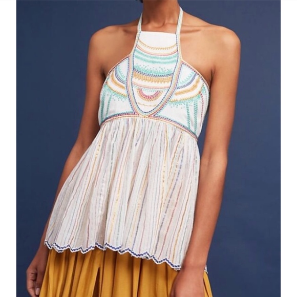 Anthropologie Tops - Anthropologie Floreat Halter Top